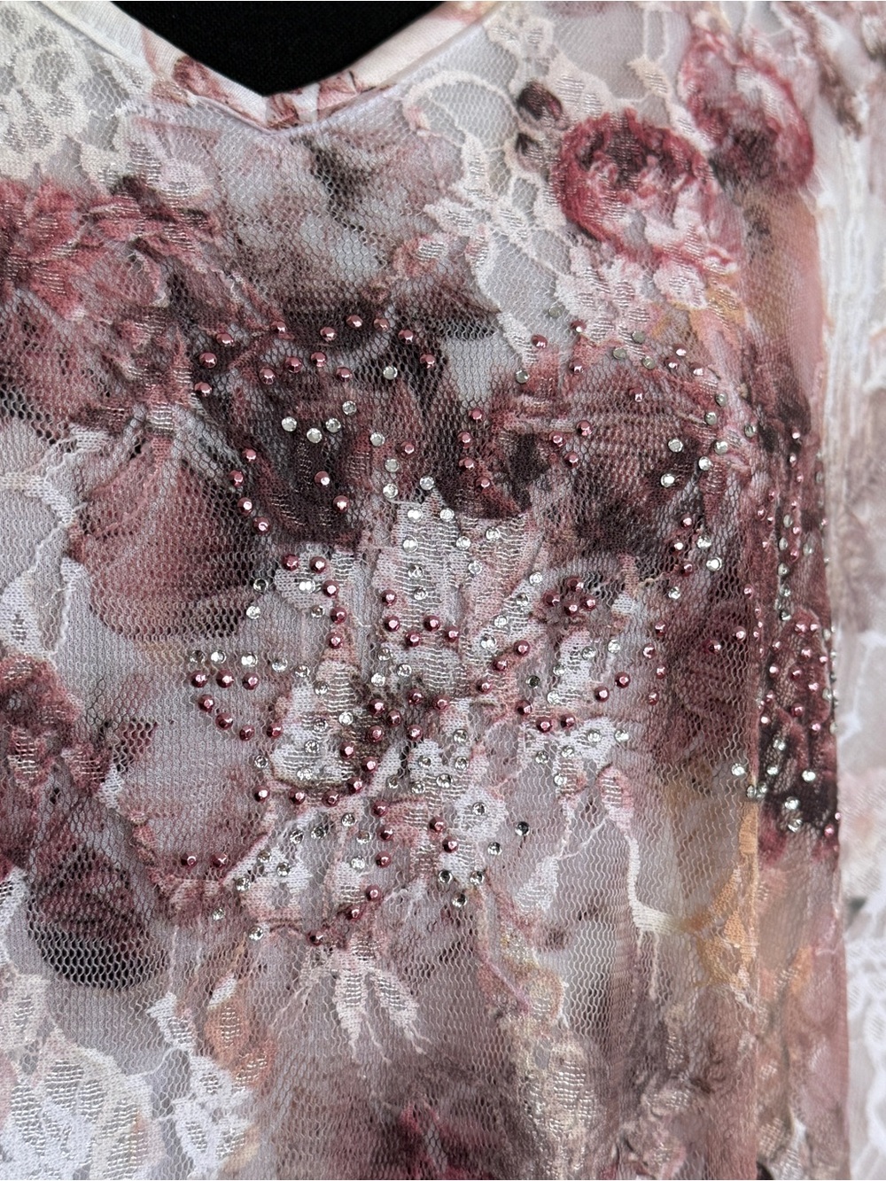 Brittany Black Floral Lace Overlay Top — Romantic & Dreamy | Fits like a M - Picture 3 of 12